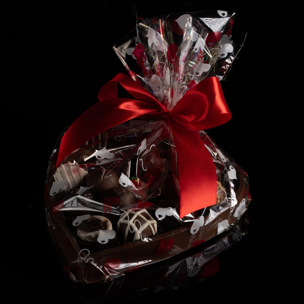18pc. Solid Chocolate Heart Gift Box