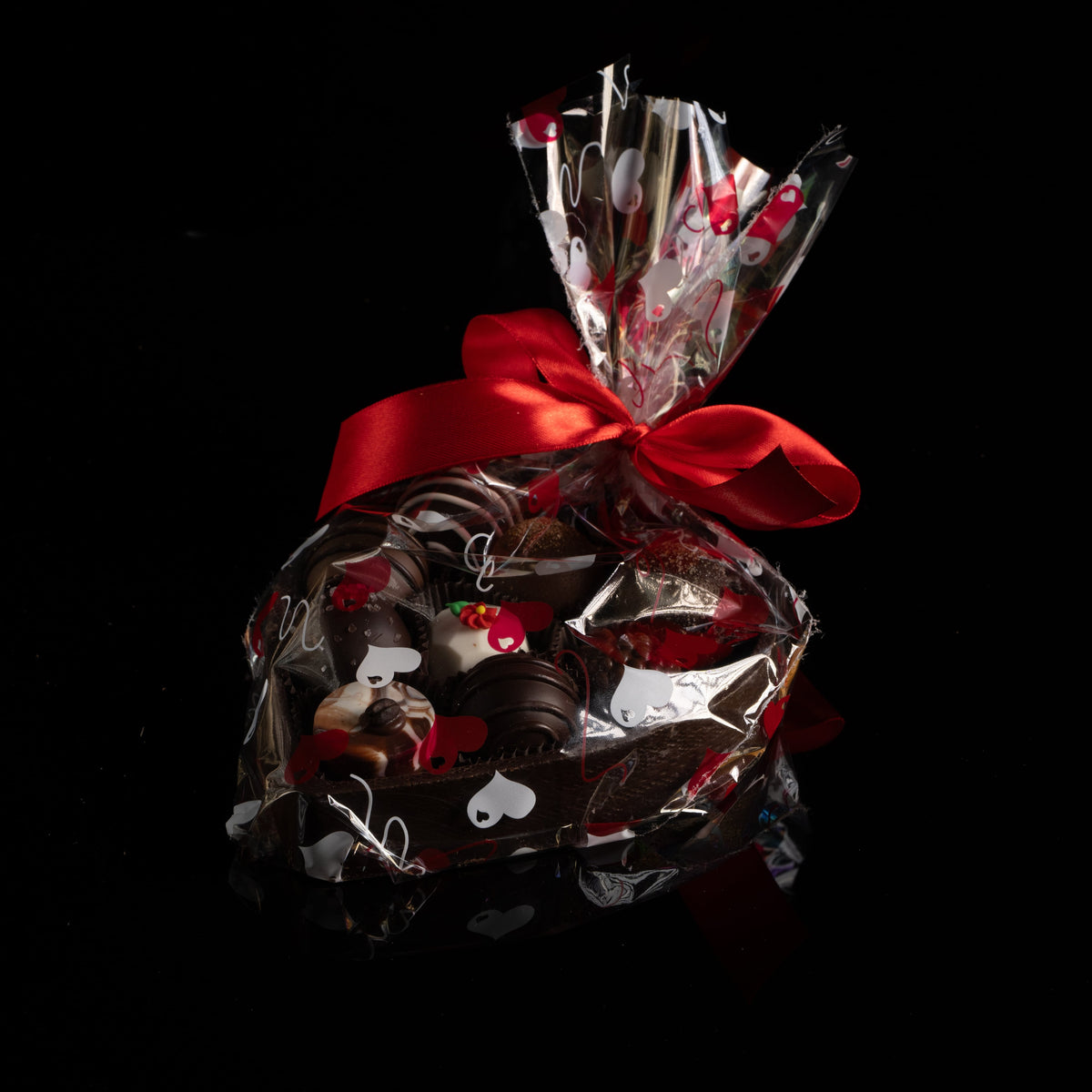 9pc. Solid Chocolate Heart Gift Box